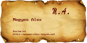 Megyes Alex névjegykártya